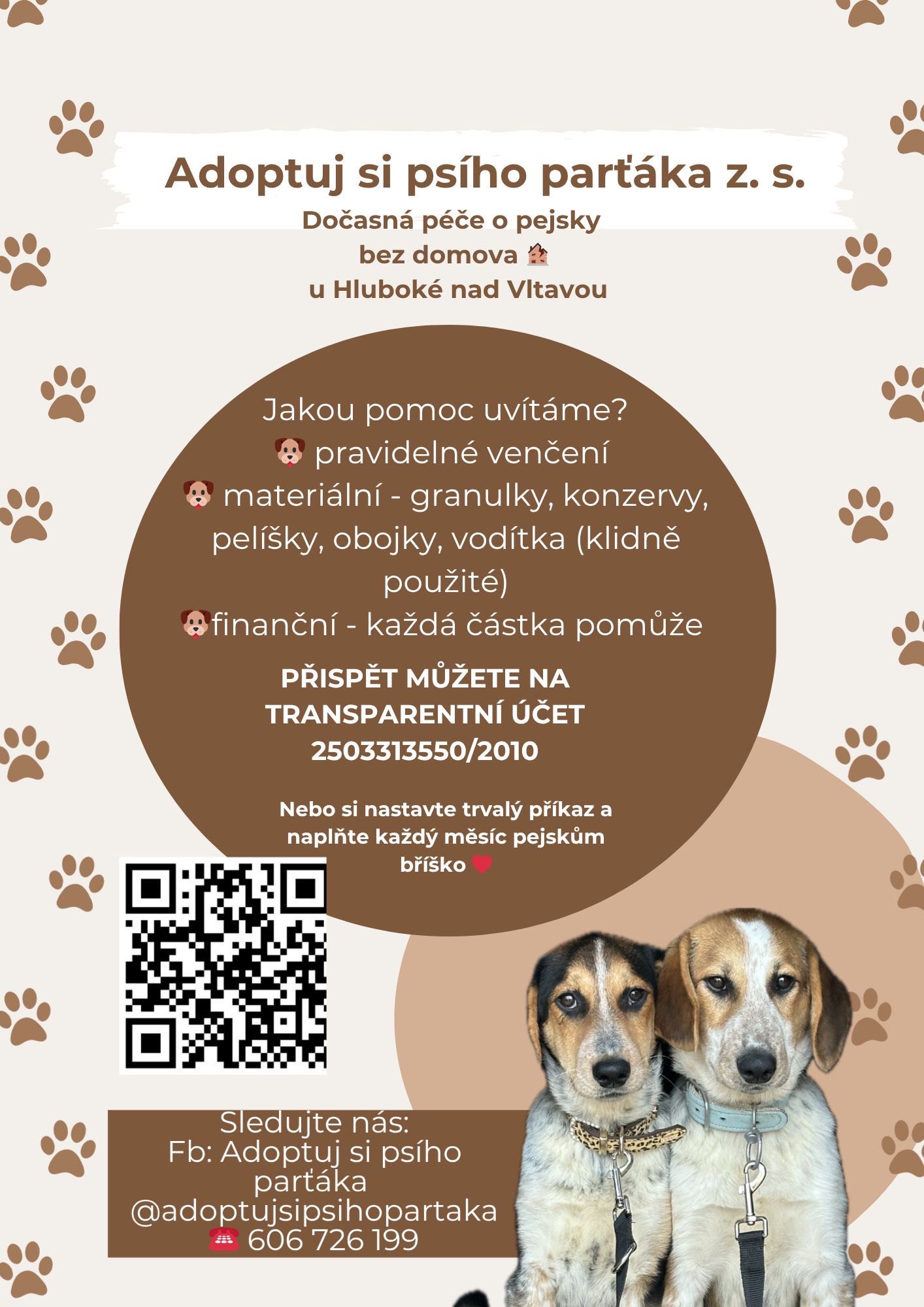 Leták Adoptuj si psího parťáka